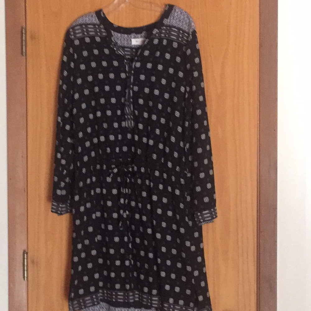 Tura by Vince Camuto  navy print dress - large